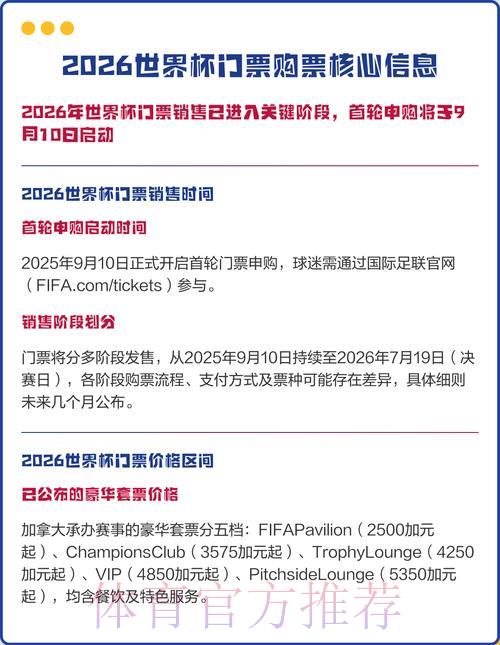2026年世界杯官方正规购票平台最新入口